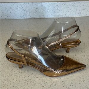 Michael Kors Gold Textured Heels